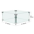 thumbnail image 2 of KFFKFF 15”x15”x7” 0.31” Thick Fire Pit Wind Guard Tempered Glass Flame Shield, 2 of 9