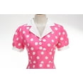 thumbnail image 4 of Hvyesh Women 1950s Rockabilly Swing Dress Vintage Tea Dress Polka Dot Short Sleeve Cocktail Party Dress Work Church Casual Dress, 4 of 8