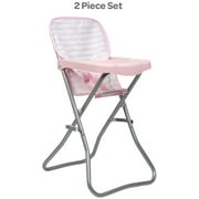 Adora Baby Doll Accessories Pink High Chair, Can Fit up to 16 inch Dolls,