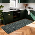 thumbnail image 4 of Washable Runner Rug 2x6ft – Vintage Boho Floral Carpet, Non-Slip, Low Pile, Soft & Mark Resistant, for Hallway, Kitchen, Bedroom, Bathroom, Entryway, Laundry Room, Home Decor – Green, USA, 4 of 8