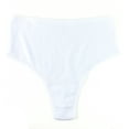 thumbnail image 3 of Hanky Panky Play Cotton Hi-Rise Thong (721924),XS/S,White, 3 of 4