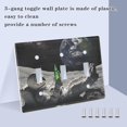 thumbnail image 3 of Yayeee Toggle Light Switch Wall Plate 3-Gang 6.37"x4.48" Decorative Outlet Cover, Space Earth, 3 of 7