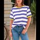 thumbnail image 4 of Camisetas de Corta con Bloques de Color A Rayas en Amarillo, y XXL, 4 of 7