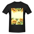 thumbnail image 4 of Bingfone Sunflowers On A Yellow Background Men'S Loose Fit Short-Sleeve Pocket T-Shirt, 4 of 7