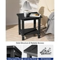 thumbnail image 4 of WINSOON Small Outside Adirondack Square Side Table,Double Layer - Black, 4 of 7
