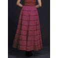 thumbnail image 6 of Phagun Women's Indian Clothing Maroon Long Casual Skirt Maxi&nbsp;Summer Wear-14, 6 of 6