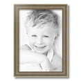 thumbnail image 2 of ArtToFrames 12" x 17" Aged White Gold Picture Frame, 12x17 inch Silver Wood Poster Frame (WOM-2036),  Pack, 2 of 7