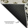 thumbnail image 7 of HomeRoots 663738 10 x 14 ft. Black Beige & Gold Medallion Washable Machine Made Rectangle Area Rug with UV Protection, 7 of 7