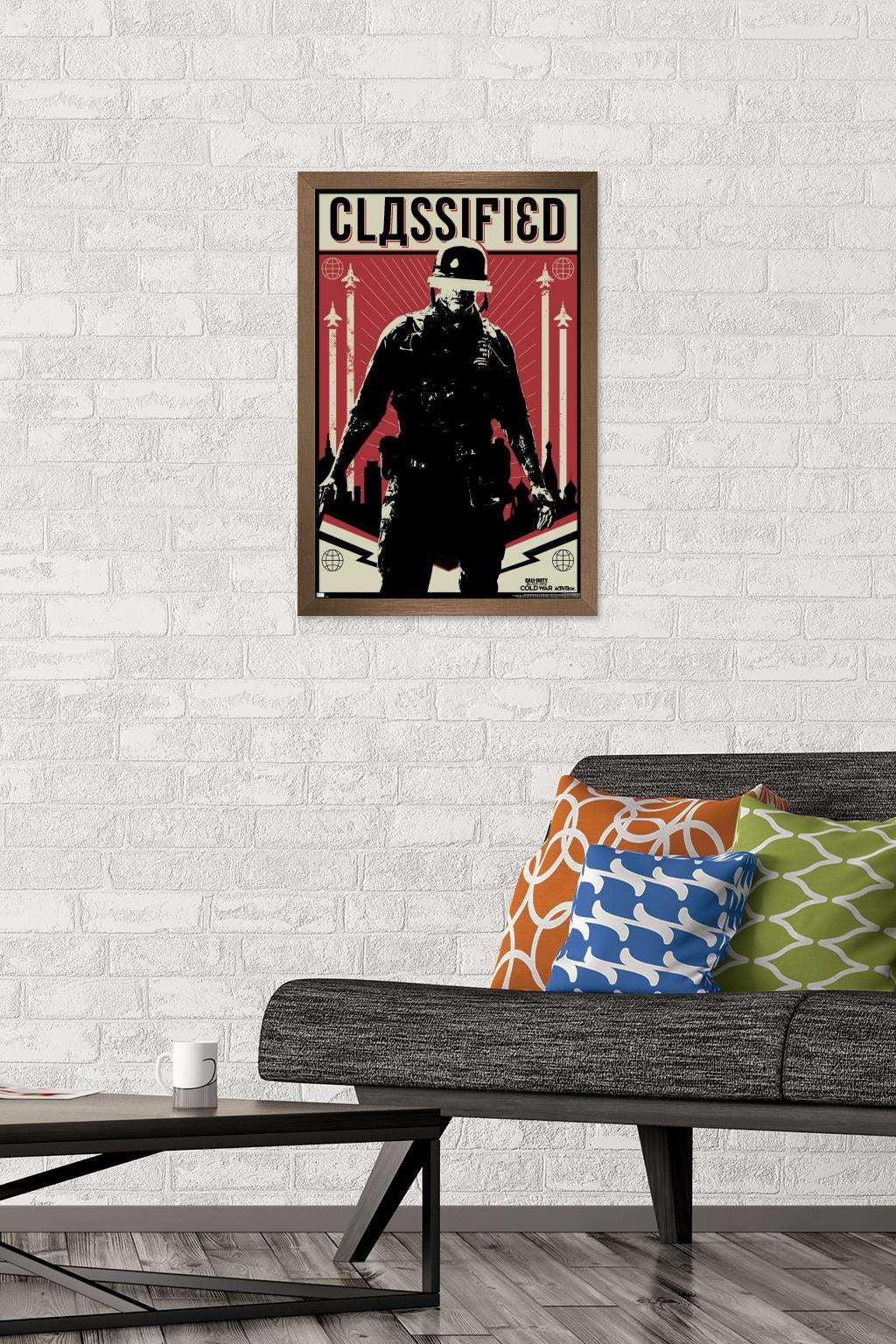 Call of Duty: Black Ops Cold War - Classified Wall Poster, 14.725" x 22.375", Framed