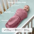 thumbnail image 6 of Momcozy Swaddles for Newborns, Quiet Fastner Suitable for Infant 0-3 Months, New-Parent-Friendly Swaddle Sack, Reduce Startle Reflex, Newborn Boys Girls Registry Essentials, 2-Pack, Bloom, 6 of 8