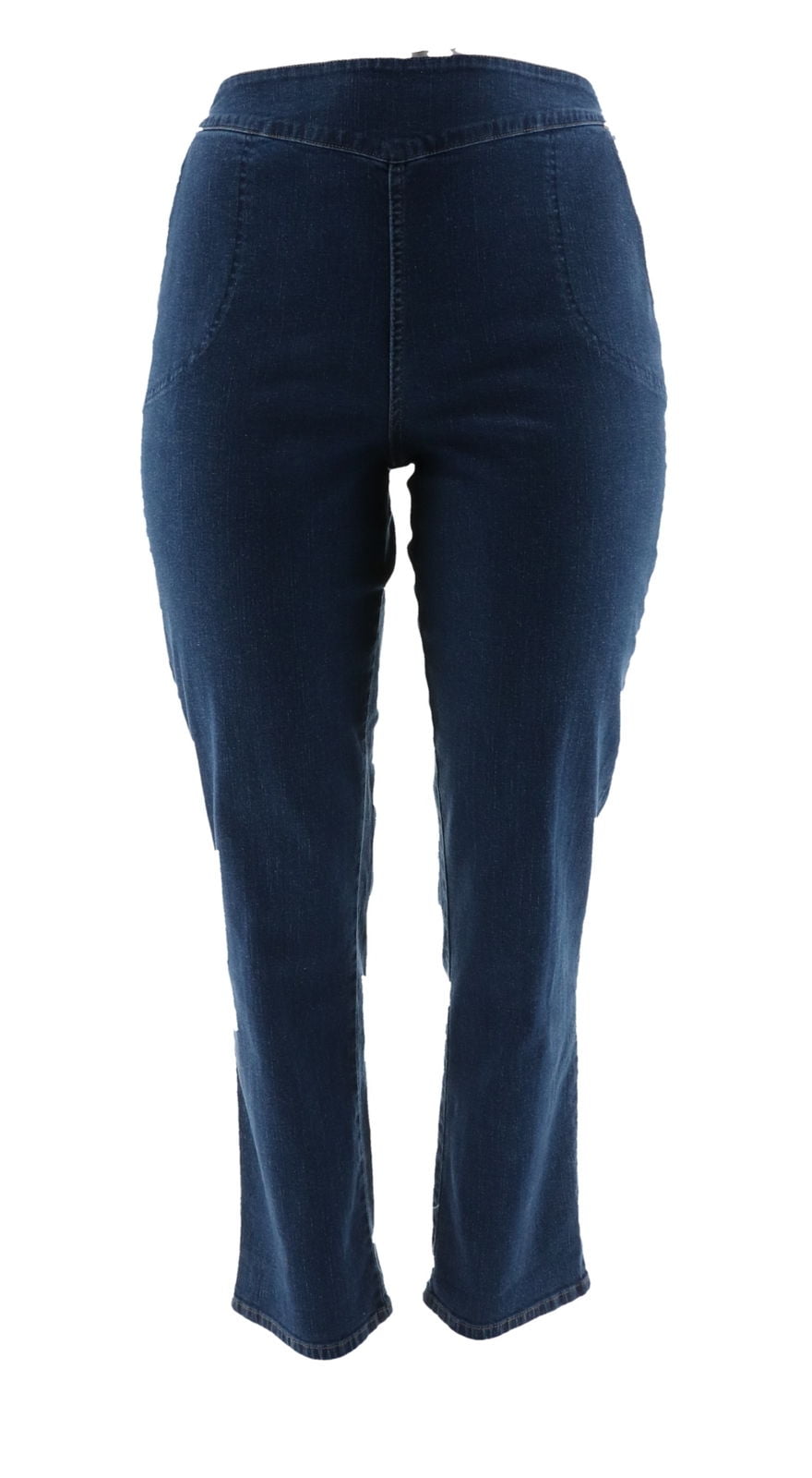 Denim & Co PullOn Front VYoke Pants Pockets A228213