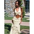 thumbnail image 6 of Women'S Maxi Skirt Set 2 Piece Outfits Sleeveless Strap Top Maxi Skirt Vacation Skirt Set Color XS, 6 of 8