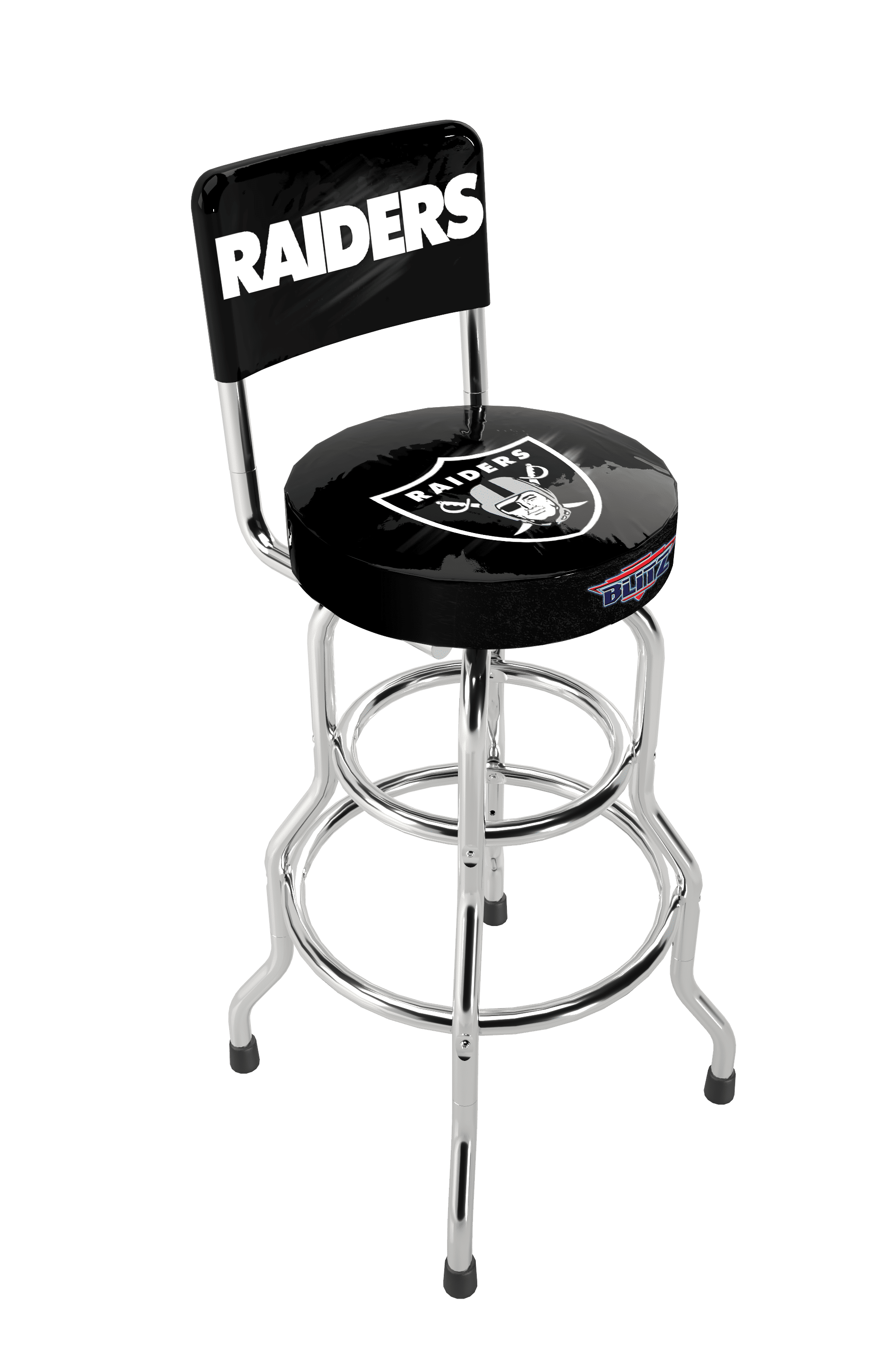 Las Vegas Raiders NFL Blitz High Back Adjustable Swivel Stool
