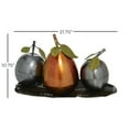 thumbnail image 4 of 22" x 11" Multi Colored Metal Decorative Fruit Sculpture with Platter, by DecMode, 4 of 10