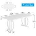 thumbnail image 2 of Tribesigns Dining Table Seats 4-6, 63 in. Kitchen Table Dinner Table with Heavy Duty Metal Frame, Large Executive Desk Computer Desk for Home Office, 2 of 6