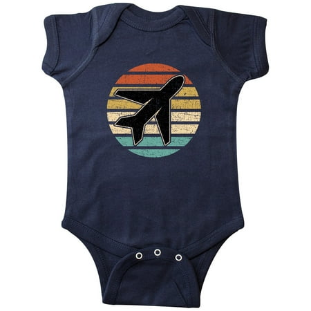 

Inktastic Airplane Pilot Vintage Sunset Gift Baby Boy or Baby Girl Bodysuit