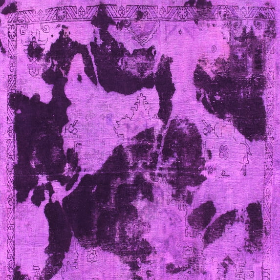 Ahgly Company Indoor Square Abstract Pink Modern Area Rugs, 3' Square