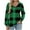 Green, variant on ZUKMRJPC Womens Long Sleeve Shirts Vintage Plaid Casual V Neck Lightweight Pullover Tops Fall Fashion Loose Basic Cotton Tees