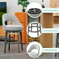 thumbnail image 4 of TrumanPick 26" Swivel Bar Stool Set of 4 Upholstered Counter-Height Barstools U Shape Back Pub Chair Stools for Kitchen Island room, 4 of 8