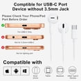 thumbnail image 4 of Metal earphones USB-C(TYPE-C) Wired  Earbuds for iPad Pro iPhone 15/16/17 Series, Hi-Fi Stereo Sound with Mic Volume Control, Universal Android Compatible, 4 of 10