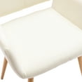 thumbnail image 3 of SUGIFT Small Modern Living Dining Room Accent Chairs Fabric Mid-Century Upholstered Side Seat Club Guest with Metal Legs Legs (Beige), 3 of 5