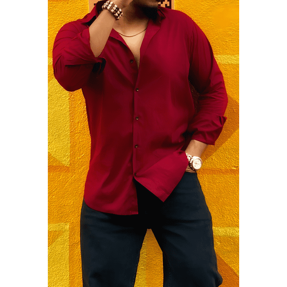 Raimen Maroon Men's Shirt