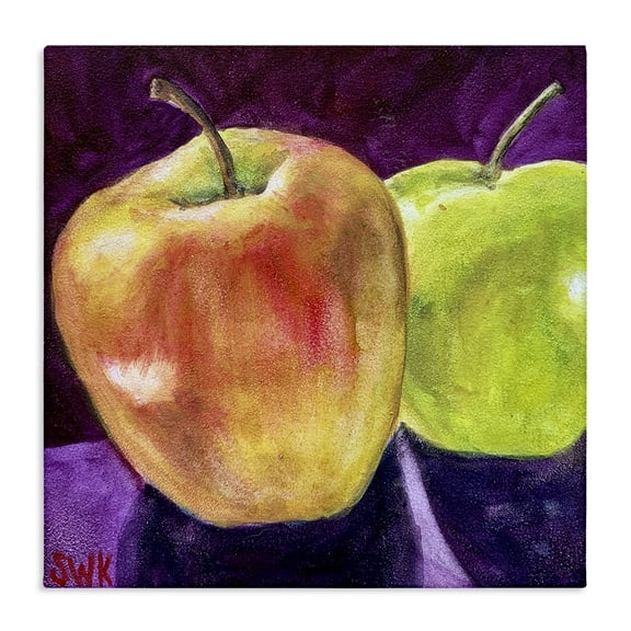 Stupell Industries Traditional Golden Apples Food & Beverage Painting Wrapped Canvas Canvas Art Print Wall Art, 17 x 17