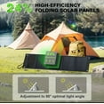 thumbnail image 4 of ETFE 50W Portable Foldable Solar Panels Charger, 25% Conversion Rate, IP68 Waterproof for Small Power Station Outdoor Camping RV Trip, 4 of 7