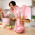 thumbnail image 2 of Hecef 32-PCS Silicone Cooking Utensils Set, 446°F Heat Resistant BPA Free for Nonstick Cookware, 2 of 11