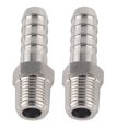 thumbnail image 3 of Conector Rápido de Espiga de Manguera Ecomeon 2 Piezas 1/4 Pulg Accesorios de Manguera de Aire de Acero Inoxidable, 3 of 6