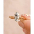 thumbnail image 6 of SOLITAIRE JEWELS 2 CT Marquise Cut Moissanite Diamond Solitaire 6 Prong Engagement Ring Solid 10K Yellow Gold, 6 of 6