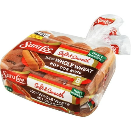 Sara Lee Whole Wheat Hot Dog Soft & Smooth Buns, 16 oz