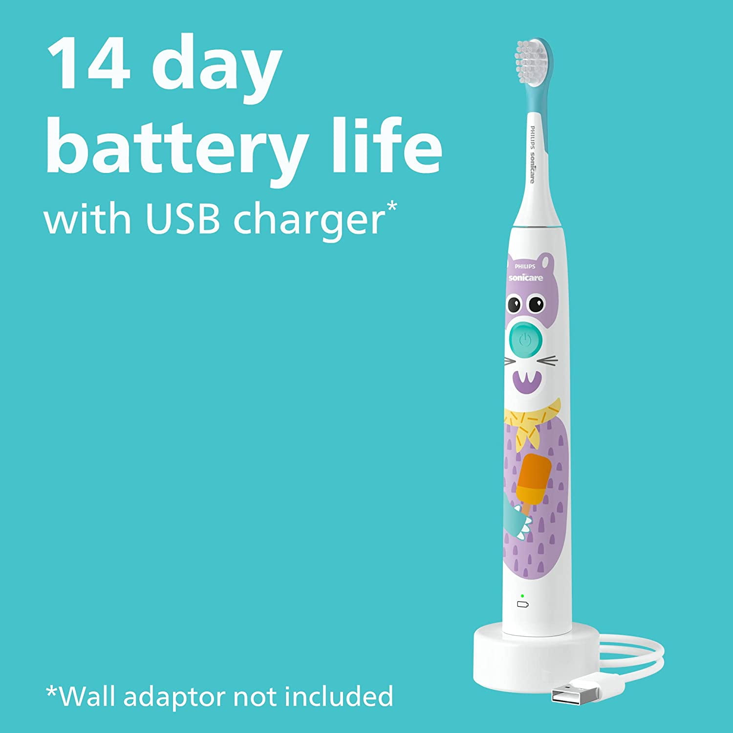 Philips Sonicare Electric Toothbrush for Kids - Design a Pet Edition - HX3601/01