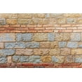 thumbnail image 2 of Wilson, Emily 32x23 White Modern Wood Framed Museum Art Print Titled - Palermo Province-A stone wall with brick inlay in the town of Gangi, 2 of 4