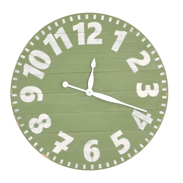 Oversized Sage Industrial Style Wall Clock