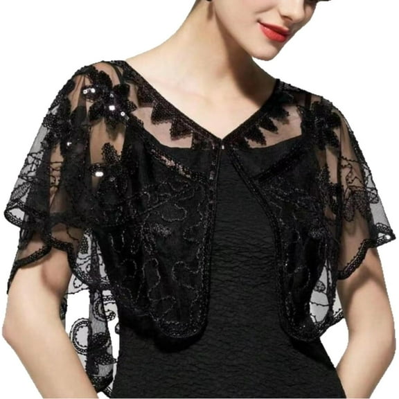 YooGuoGuo Lace Wedding Shawl Wrap for Women Evening Cape Bridal Shoulder Covers UP Scarf for Dress Prom Party