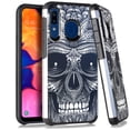 thumbnail image 1 of DALUX Hybrid Slim Phone Case Compatible with Galaxy A50 (2019) - Gray Festival Skull, 1 of 2
