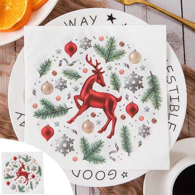 Dvkptbk Tissue 60 Sheets Christmas Tissue Paper Xmas Gift Wrapping Paper Bag for Christmas Gift Wrapping Boxes DIY Crafts Birthday Holiday Decoration Home Decoration