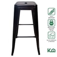 thumbnail image 2 of Banco Alto Tolix Vintage KingsHouse Para Comedor Restaurante Exterior Negro 44x38x78 cm 100 kg, 2 of 7