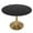 Black, variant on LeisureMod Bristol 40" Round Dining Table – Modern MDF Wood Tabletop, Gold Steel Base, Elegant Kitchen & Dining Room Table for Small Spaces, Apartments, and Cafes