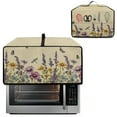 thumbnail image 2 of Renewold Toaster Oven Cover Dustproof Microwave Oven Air Fryer Protector Case Polyester Small Appliance Protective Cover, 20.5 x 16.5 x 10 Inches, Daisy Lavender Dragonfly Butterfly, 2 of 7