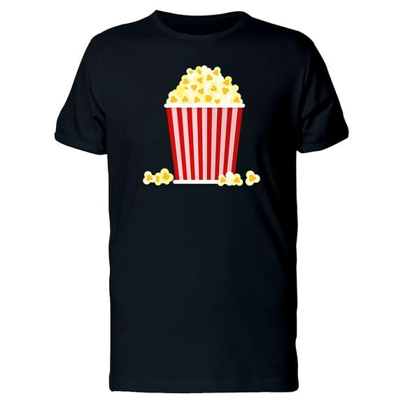 Popcorn Snack Illustration T-Shirt Men -Image by Shutterstock, Male Large