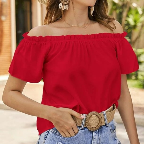 blusa de hombros descubiertos