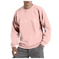 thumbnail image 1 of PEASKJP Unisex Round Neck Printed Sweatshirt With Simple Loose Handsome Lightweight Soft Fashion Top(Pink,XXL), 1 of 3