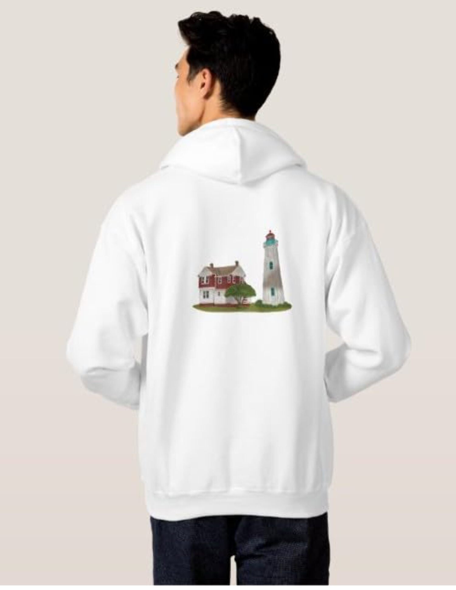 Captain I See The Light Custom and Unique Lighthouse [ Old Point Comfort Lighthouse (Virginia) ] Embroidered Iron on/Sew Patch (9.14" x 6.9")