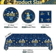 thumbnail image 2 of Mr Onederful Birthday Decorations - Blue Gold Birthday Plates, Napkins, and Tablecloth First Birthday Decorations Tableware for Baby Shower 1st Birthday Boy Decorations, Serve 20 Guests, 2 of 6