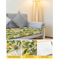 thumbnail image 4 of Summer Lemon Couch Cushion Covers Stretch, Washable Sofa Seat Covers Individual Seat Cushion Sofa Slipcovers Yellow Green Watercolor Botanical Wooden Couch Cover Furniture Protector L-1PCS, 4 of 7