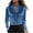 Blue, variant on HAiming Dressy Shirt for Women Lapel Collar Button down Casual Long Sleeve Business Solid Color Blouse