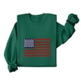 thumbnail image 2 of Uootdi Womens Sweatshirts USA Long Sleeve Crewneck USA Flag Print Loose Fit Weekend Outings Casual Sweatshirts Gift, 2 of 5