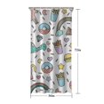 thumbnail image 5 of Colorful Fantasy Food Elements Pattern Shower Curtain 36"x72" ,Bathroom Decorative Shower Curtains Set with 12 Hooks,Modern Waterproof Washable Shower Curtain, 5 of 6